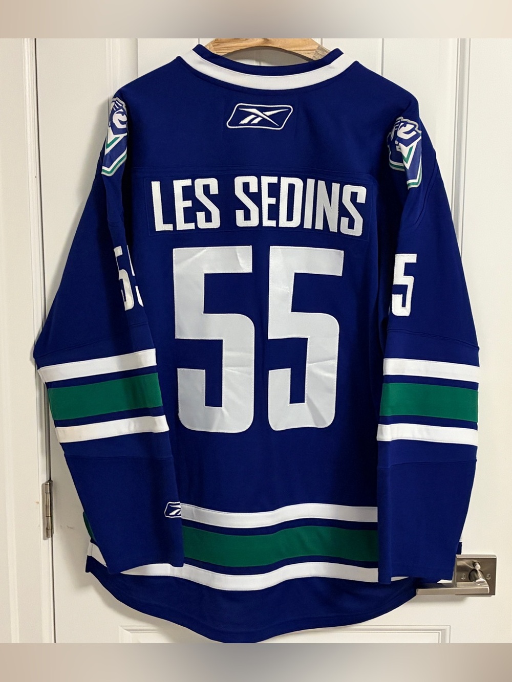 Authentic Reebok Vancouver Canucks Henrik Daniel Les Sedins Jersey Size XXL 2XL